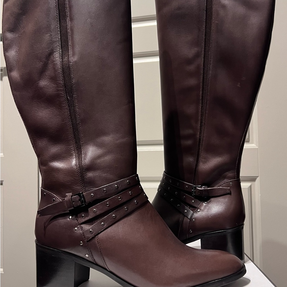 Coach and Four Brown Boots with Ankle Strap